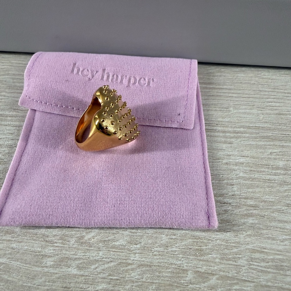 Hey Harper Gold Heart Ring - Picture 2 of 5